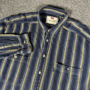VTG Levi's Western men's heavy denim long sleeve button up shirt size XL